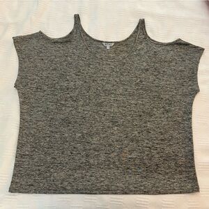 Gray Metallic Silky Soft Sleeveless Top